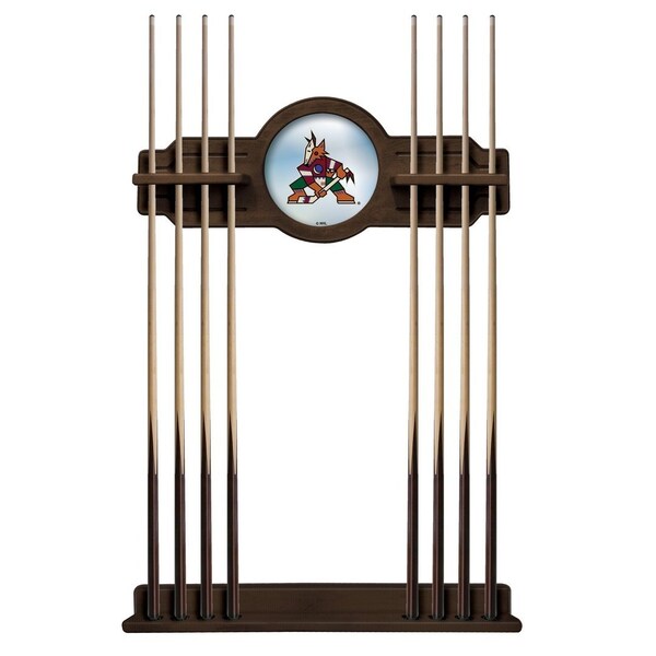 Arizona Coyotes Cue Rack in Chardonnay Finish